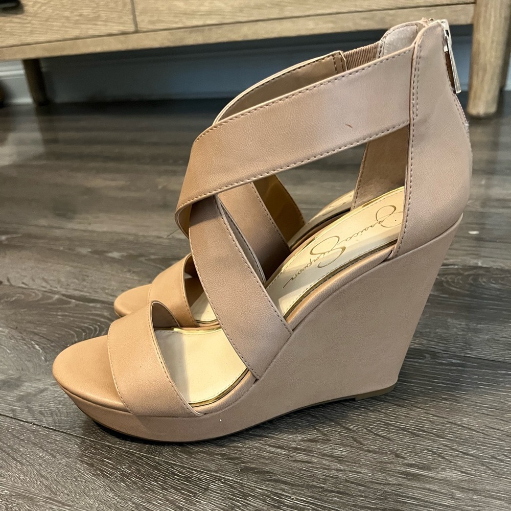 Jessica Simpson Tan Women's Platform Wedges